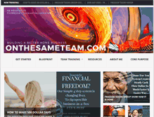 Tablet Screenshot of onthesameteam.com